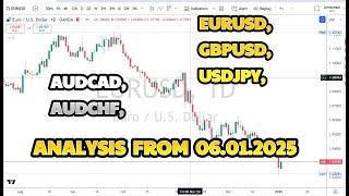 EURUSD, GBPUSD, USDJPY, AUDCAD, AUDCHF ANALYSIS FROM 06 01 2025 #shortsfeed #trading #forex #duet