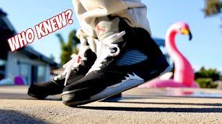 2025 Air Jordan 5 Reimagined Black Metallic On Foot review