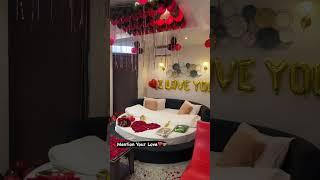 Romantic room decoration for wife| romantic room decoration| romantic decoration for birthday