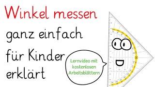 Winkel messen - Gradzahl mit dem Geodreieck bestimmen | Mathematik einfach erklärt