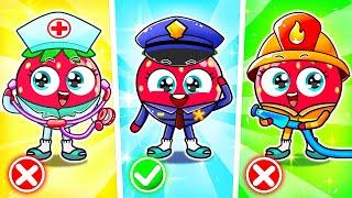 FireGirl, DoctorGirl and PoliceGirl | Professions Song | Superhero Team | YUM YUM Funny Kids Songs