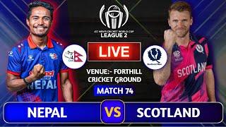 Nepal vs Scotland Live Scores & Commentary | CWC League 2 | Nep vs Sco ODI Match | Cricfoot Nepal