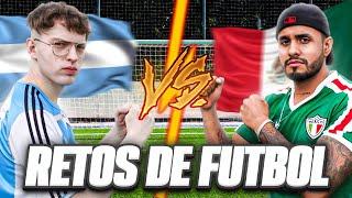 ARGENTINO vs. MEXICANO - ¿QUIEN ES MEJOR? - RETOS DE FUTBOL (PRECISION, PUNTERIA Y POTENCIA)