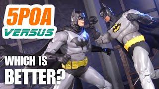 BLACK AND GREY KNIGHTFALL VS HUSH! McFarlane Toys Batman Versus Action Figure Review and Head Swaps