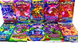 10 MOST POPULAR POKEMON BOOSTER PACKS OPENING | Opening 10 Different Booster Packs #pokemon #pokémon