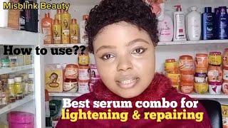 BEST LIGHTENING AND REPAIRING FACIAL CREAM & SERUM + How to use / best serum combo