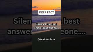 Silence is the best answer to someone…. #shorts #psychologyfacts #subscribe