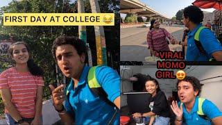 First Day At College  || Viral Momo Girl Of JAMMU  || #dailyvlog