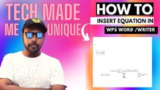 How to insert equation in wps office writer | how to write math equation in wps office writer