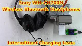 Sony WH CH700N Wireless Bluetooth Headphones that will not charge. No parts required repair.