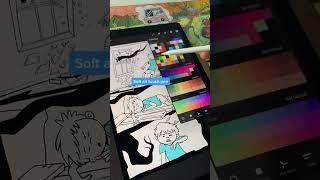Drawing a page from my Graphic Novel in Procreate #art #drawing