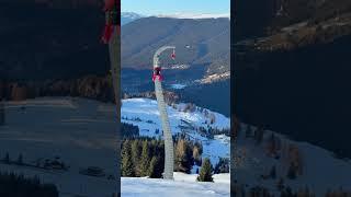 ️ Zipline in Val Gardena #ski #alps #snow #italy