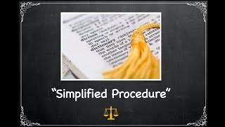 Simplified Procedure Ontario-Part 1The basics; Rule 76 (Civil Litigation)