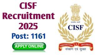 CISF Recruitment 2025 | B MOHAN KUMAR #job #govtjob #cisf