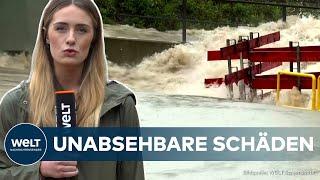 SAARLAND IM AUSNAHMEZUSTAND: Wassermassen wälzen sich durch Deutschlands Westen | WELT Thema