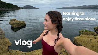 learning to enjoy time alone living on a Scottish island.