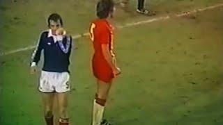 Wales v Scotland 1977 and that Joe Jordan handball! 