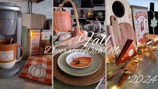 NEW2024 FALL KITCHEN DECORATE WITH ME COZY FALL DECORATING DECORATING ON A BUDGET