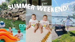 twin mom vlog | babies first steps, summer thrift haul, toddler routines