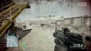 Battle Field Bad Company 2 - Player Blows Up Tank and Stabs Sniper AWESOMEGameplay Video