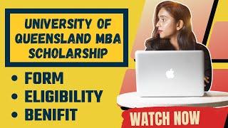 University of Queensland MBA Scholarship | Eligibility Criteria | #Shorts