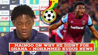 Kobbie Mainoo Reveals Why He Didn't Play For Ghana, New Club For Black Stars Player + Mohammed Kudus