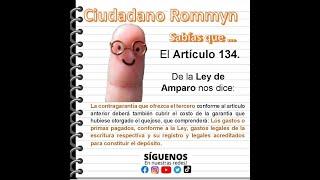 Ley de Amparo Artículo 134