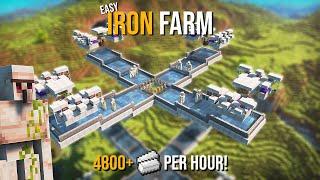 Minecraft BEST IRON FARM 1.21 - NEW UPDATE - 78+ Stacks PER HOUR!