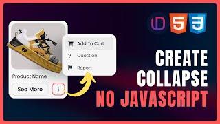 How To Make Collapsible Using HTML CSS Only | No Javascript