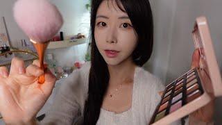 ASMR | K-POP Idol waiting room makeup role play | 아이돌 대기실 메이크업 롤플레이 | 후시녹음, 시각적팅글, 화면에 직접 메이크업