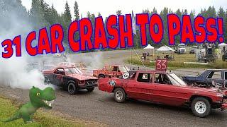 Rust Valley Restorers DUBS KUSTOMS Battlac CRASH TO PASS @ Goldpan speedway in Quesnel BC 2022