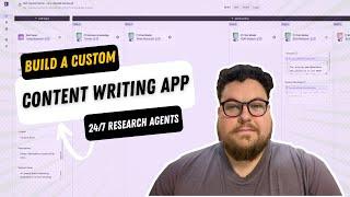 Build A Custom Trained Multi-Step Content Writing App - 24/7 Research Agents & Self-Edits (No Code!)