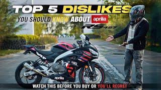 Top 5 Things I HATE About Aprilia RS 457!  Must Know Before Buying! #apriliars457 #rs457review