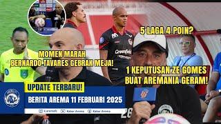 NYARIS KALAH! 1 Keputusan Ze Gomes Buat Aremania Geram! Bernardo Tavares Gebrak Meja, Kecewa...