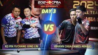 KO PIN YI/CHANG JUNG LIN VS JOHANN CHUA/JAMES ARANAS | DAY 3 | 2024 CPBA 9-BALL TEAMS INVITATIONAL