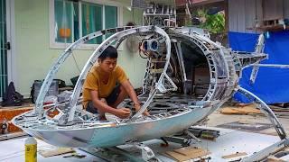 Man Builds Amazing Full-Size HELICOPTER | Start to Finish DIY by @Dodoan123