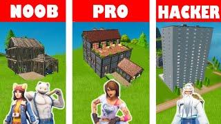 Fortnite Creative NOOB vs PRO vs HACKER - FUTURE FAMILY HOUSE - BUILD CHALLENGE - Animation