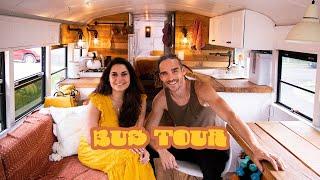 BUS TOUR w/ Raya & Louis | Gorgeous Tiny Home on Wheels Driving to Costa Rica