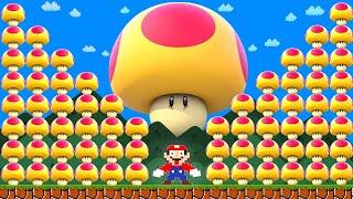 Can Mario Collect 999 Mega Mushrooms in New Super Mario Bros. Wii? | Game Animation