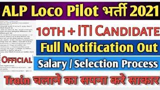 ALP New Vacancy 2021 || Assistant Loco Pilot Vacancy | ALP Vacancy 2021 | UPL New Vacancy 2021 | ALP