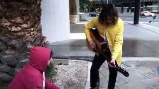 Biffy Clyro - Simon playing 57 outside the hotel in Argentina