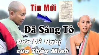 Tin Mới! đã sáng tỏ Đơn Đề Nghị của Thầy Thích Minh Tuệ chia sẻ Phước Nghiêm