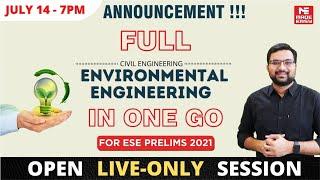 Revise with ME | ESE Prelims 2021 | Environmental Engg.| CE | By Sagar Dodeja Sir, Faculty MADE EASY