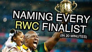 So can we name every Rugby World Cup Finalist in 20 minutes?