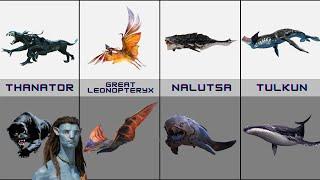 All the Creatures in Avatar Vs Real Life (Fauna)