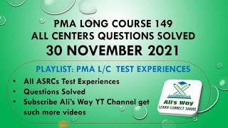 30 November 2021 All ASRCs Questions/test experiences solved|PMA Long Course 149|centers|#issb #pma