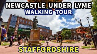 A Walk Through NEWCASTLE UNDER LYME Town Centre - Stoke on Trent - Staffordshire - Walking Video