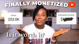 How Much Youtube Paid Me for 253,000 Views(My First 6Months Monetized with 1k subscribers) and Why….