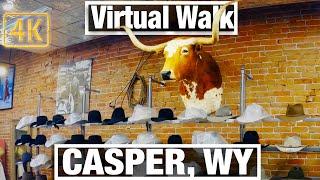 Casper WY Walking Tour - Exploring Downtown Oil City in Wyoming on a Cold Day - 4K Virtual Walk