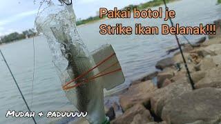 Cara mancing ikan belanak guna botol..mesti strike!!!